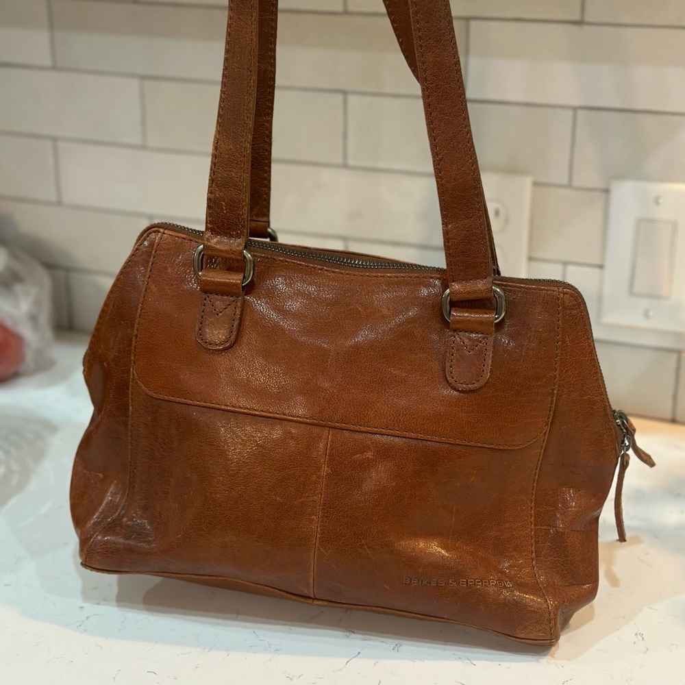 Spikes and Sparrow leather handbag